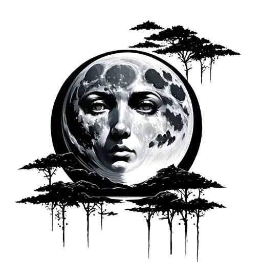 Full Moon With A Calm Face