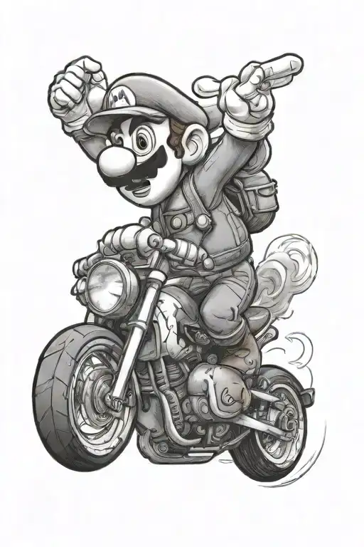 Super Mario Riding On Luigy