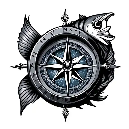 Compass And Fish