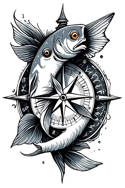 Compass And Fish