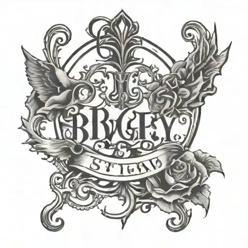 Gothic Writing Saying Bt32's