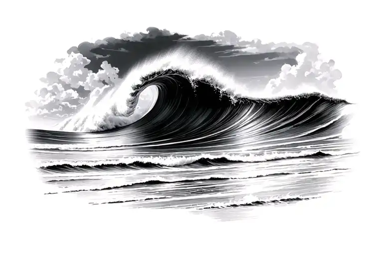 Wave Crashing On A Beach