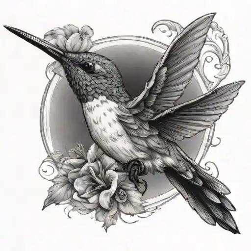 Hummingbird And Moon