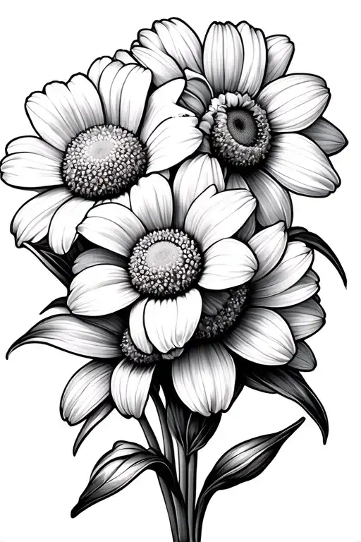 Daisy And Daffodil Flowers