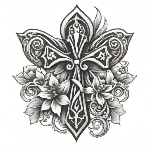 Ankh With Flower Blooming