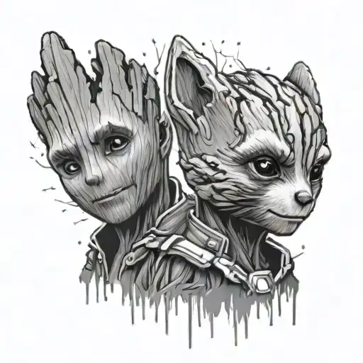 Guardians Of The Galaxy Groot And Rocket