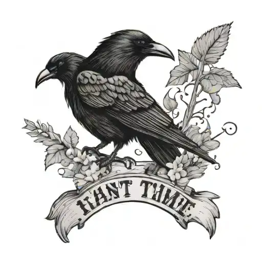 A Black Crow With Text Around It Saying It Can't Rain All The Time