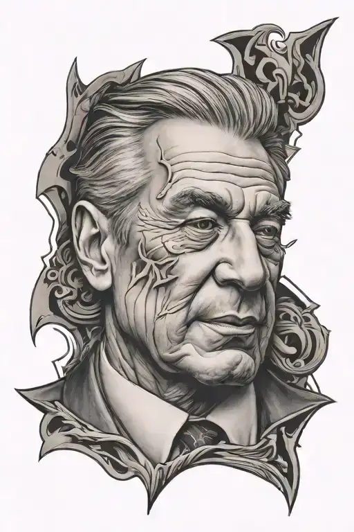 Create A Tattoo Of A Powerful Ceo Symbolizing Strength And Success