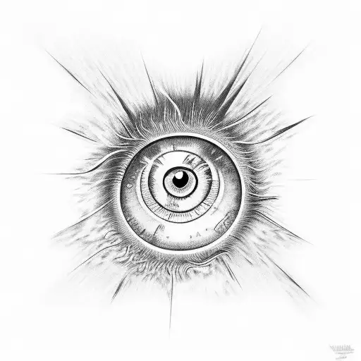 All Seeing Eye With Fire And Ice