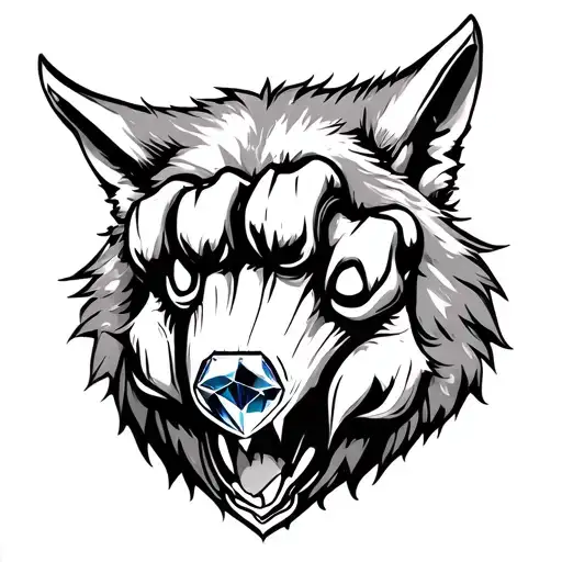 Wolf's Paw With Corneille In And A Crystal