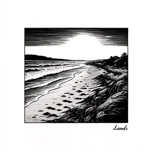 Landes Beach With Sands Chemin