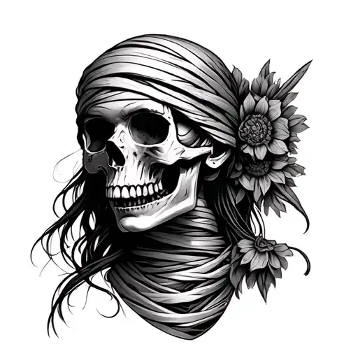 Mummy Woman Skull Realistic Mechanik
