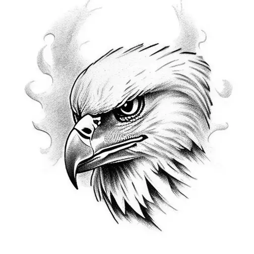 Eagle Head And Pirate Ship Single Tattoos On Upper Arm With Fill In Artwork For Sleeve