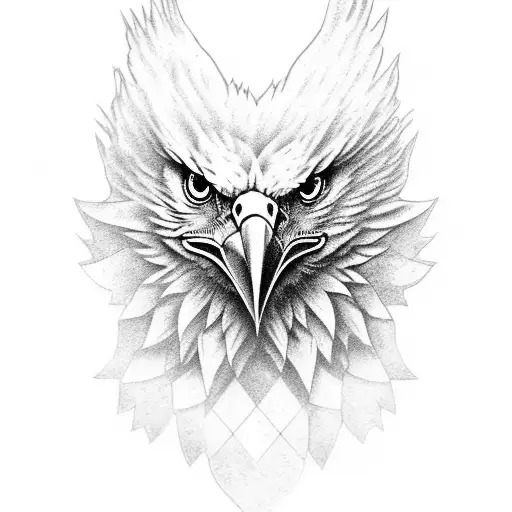 Eagle Head With Background Art To Fill In Sleeve