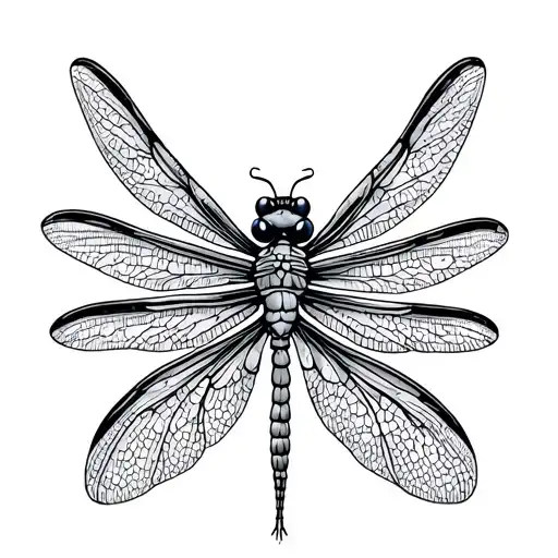 Dragonfly With Text On The Wings