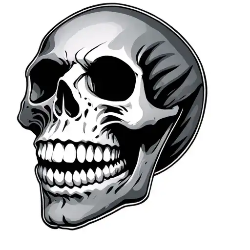 Grinning Skull Wearing