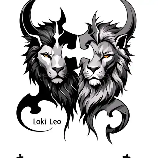 Puzzle Pieces With Names Loki And Leo