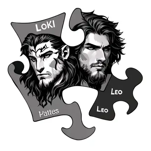 Puzzle Pieces With Names Loki And Leo