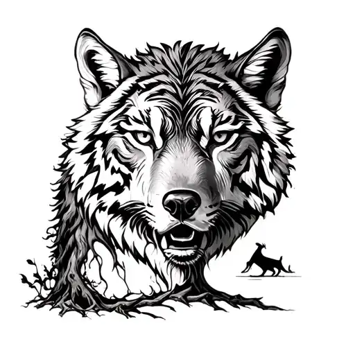 I Have This Tree Tattoo On My Foot And I Want To Cover It With Wolf Or Tiger Design