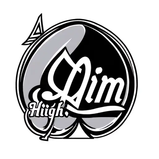 The Words Aim High With The Spades Symbol Next To It