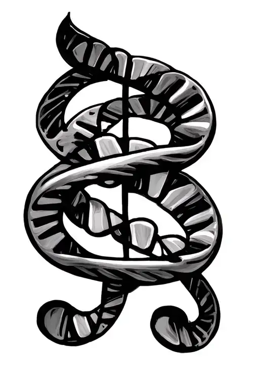 Treble Clef Made Of Dna Double Helix