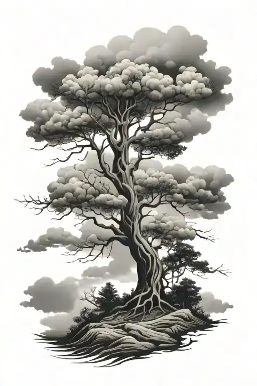 Tree In Storm Clouds