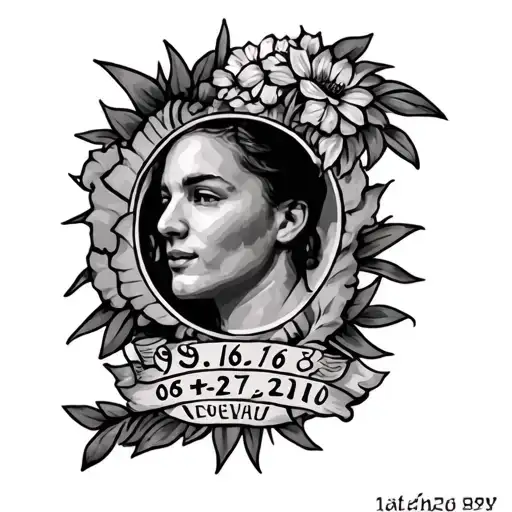 Memorial Tattoo Inspired With Date 09-16-87 & 06-27-2010