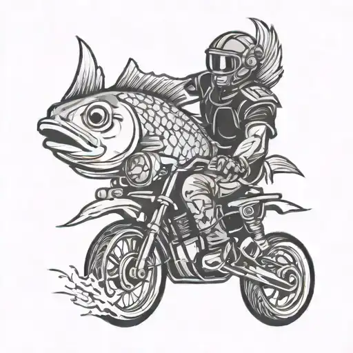 Fish Riding A Motorcycle