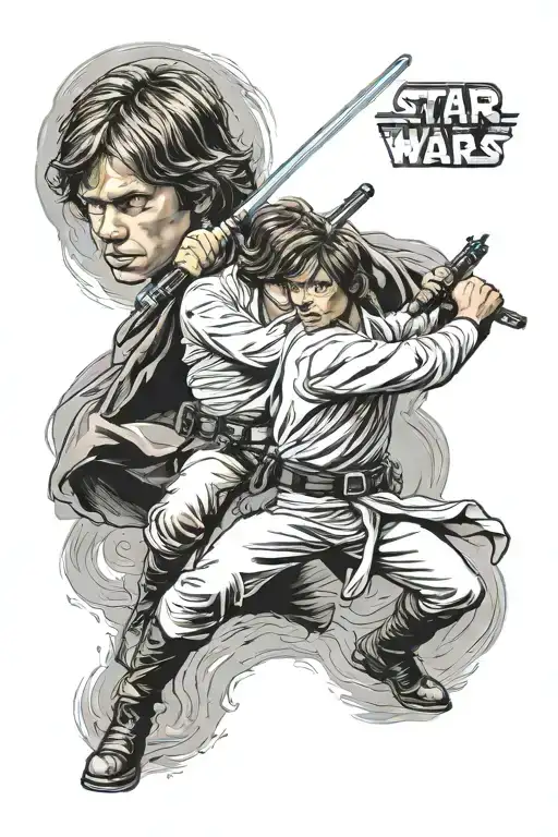 Star Wars Luke Skywalker Fighting