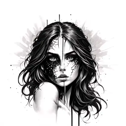 Broken Inside But Strong On Outside Women Face