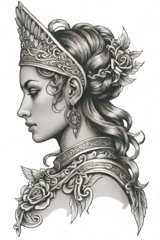 Girl With A Halo On Her Head Angel Sideways