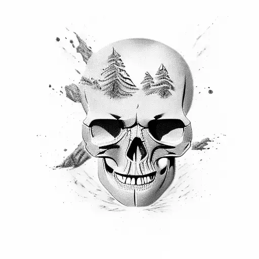 Half Sleeve Skull Nordic