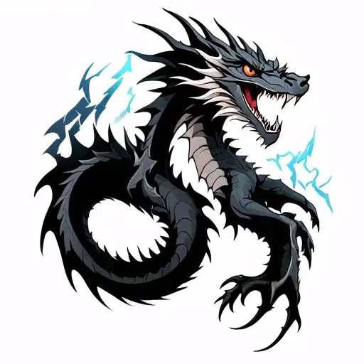 Dragon With Lightning