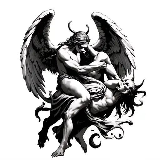 Angel Killing A Demon