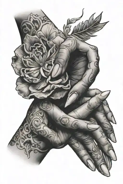 Young Black Female Hand