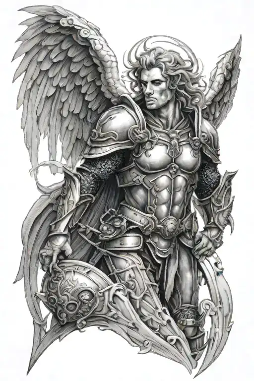 Arch Angel Michael With Armor Sleeve
