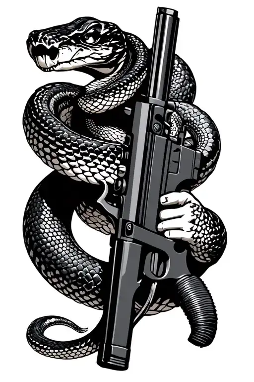 Snake Holding A 240 Bravo Machine Gun