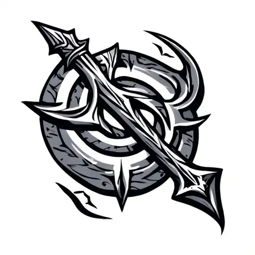 A Spear With Nordic Runes