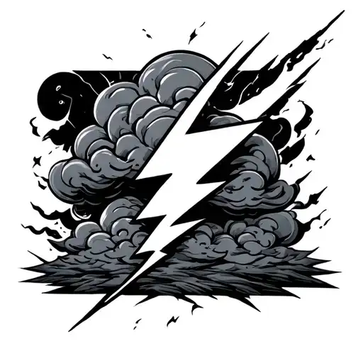 Storm Cloud Lightning Bolt
