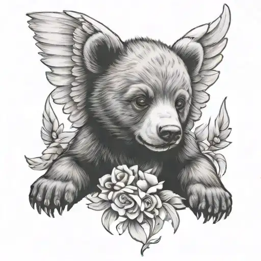 Baby Bear With Angel Wings