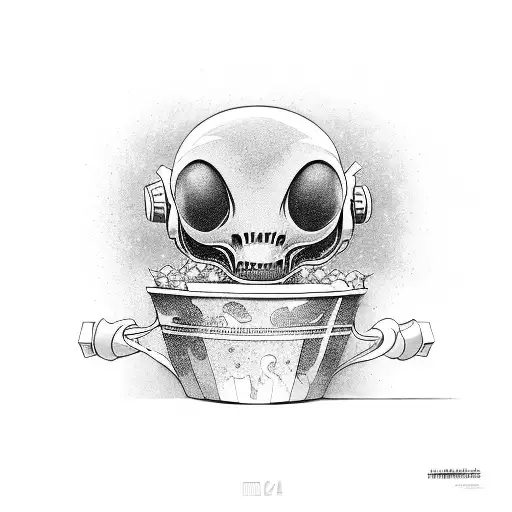 Alien Eat Popcorn