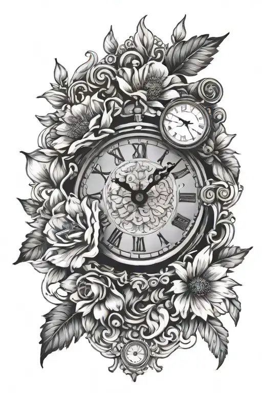Clock Andnflowers