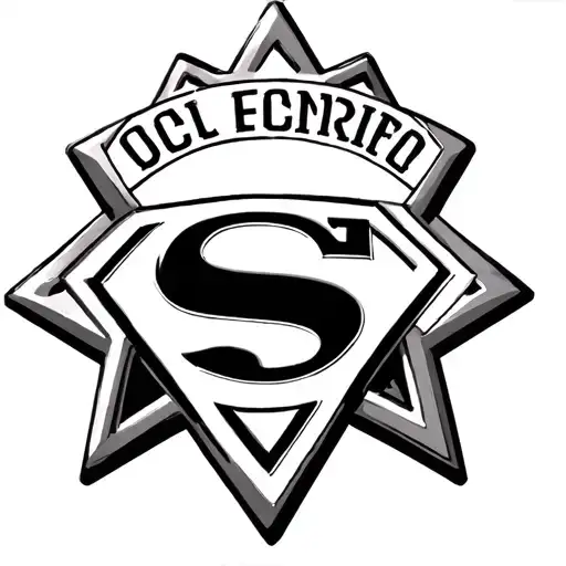 Superman Logo With Police Badge Incorporated