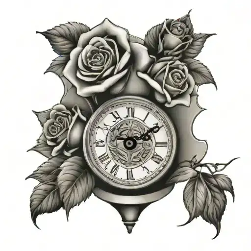 Sand Clock With Roses
