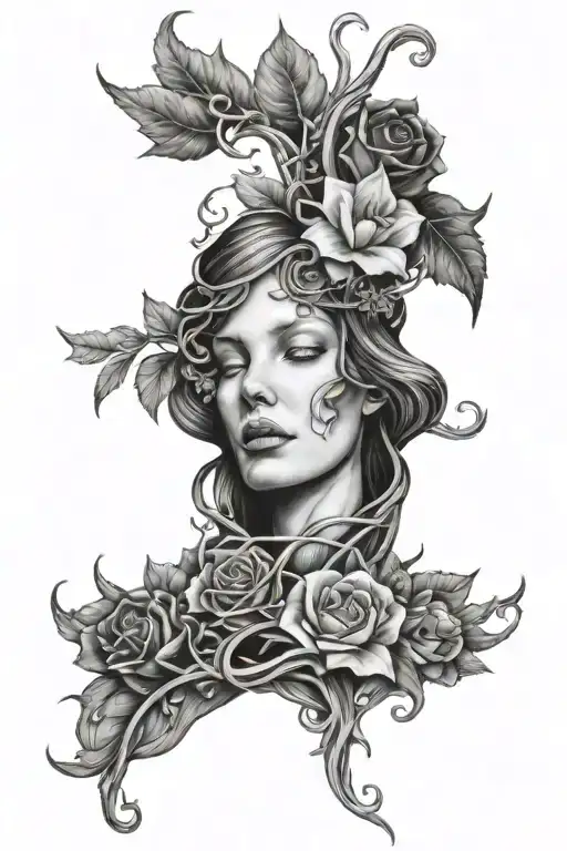 Mother Nature Flowers Intertwined Vines