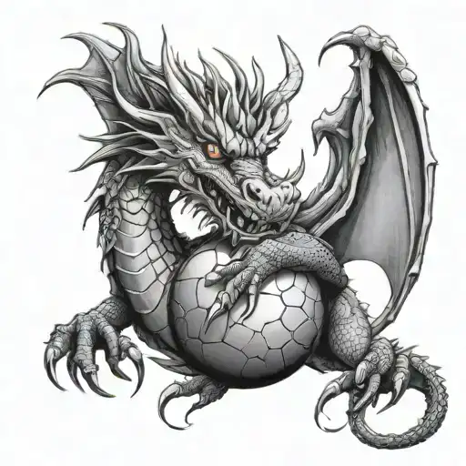 Dragon Holding A Ball