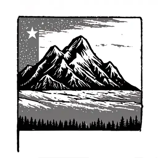 Arizona Mountains With North Carolina Flag