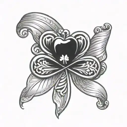 Shamrock With Banner Wrapping