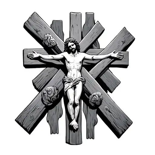 Jesus And The Three Crosses