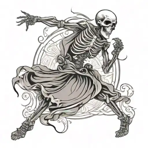 Skeleton Dancing Gracefully